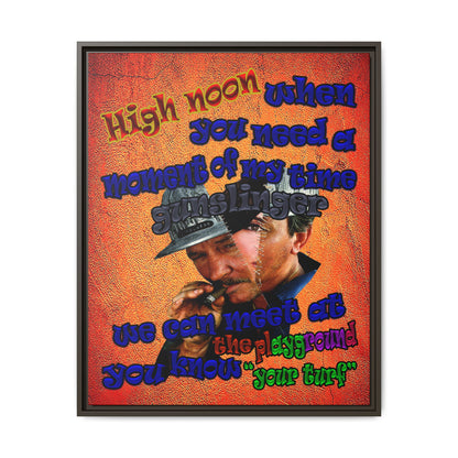 high noon - framed canvas art (burnt orange)