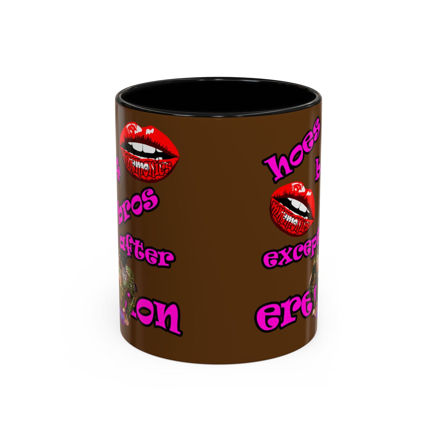 hoes b4 bros - Accent Mug (brown)