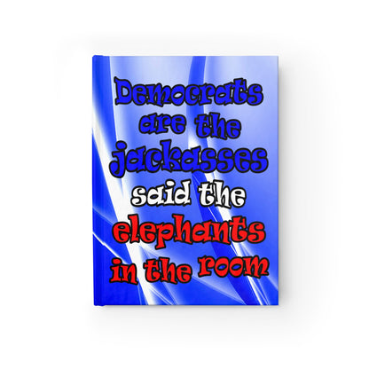 donkeys and elephants - journal-blank (blue-white wave)