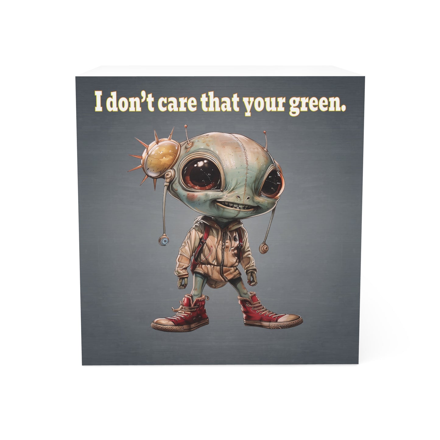 I don't care that your green - note cube (grey-light grey)
