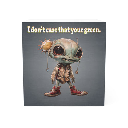 I don't care that your green - note cube (grey-light grey)
