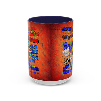 drop the beat - Accent Mug (burnt orange)