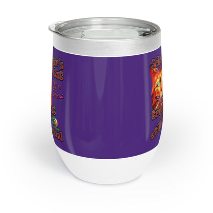 schrodinger's cat - Chill Wine Tumbler (purple)