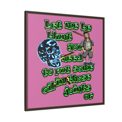og - framed canvas art (light pink)