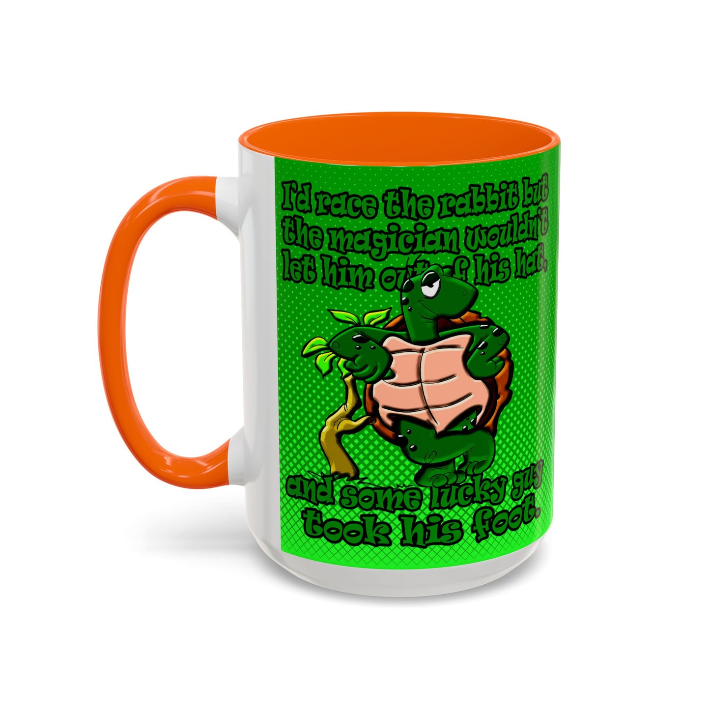 turtle race - Accent Mug (logo green)