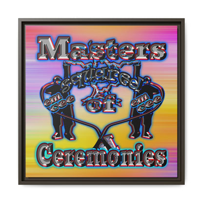 em cee squared - framed canvas art (color blur)
