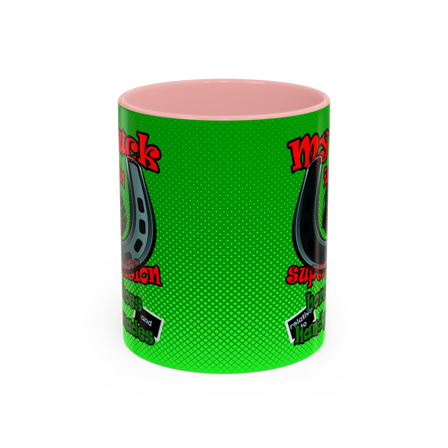 my luck - Accent Mug (logo green)