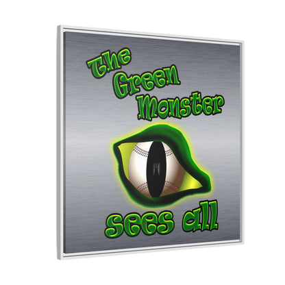 green monster - framed canvas art (brushed nickel)