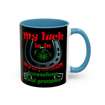 my luck - Accent Mug (black)