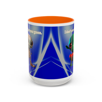 I don't care that your grey - Accent Mug (blue-white wave)