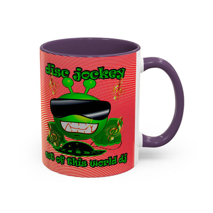 disc jockey - Accent Mug (yellow-orange wave)