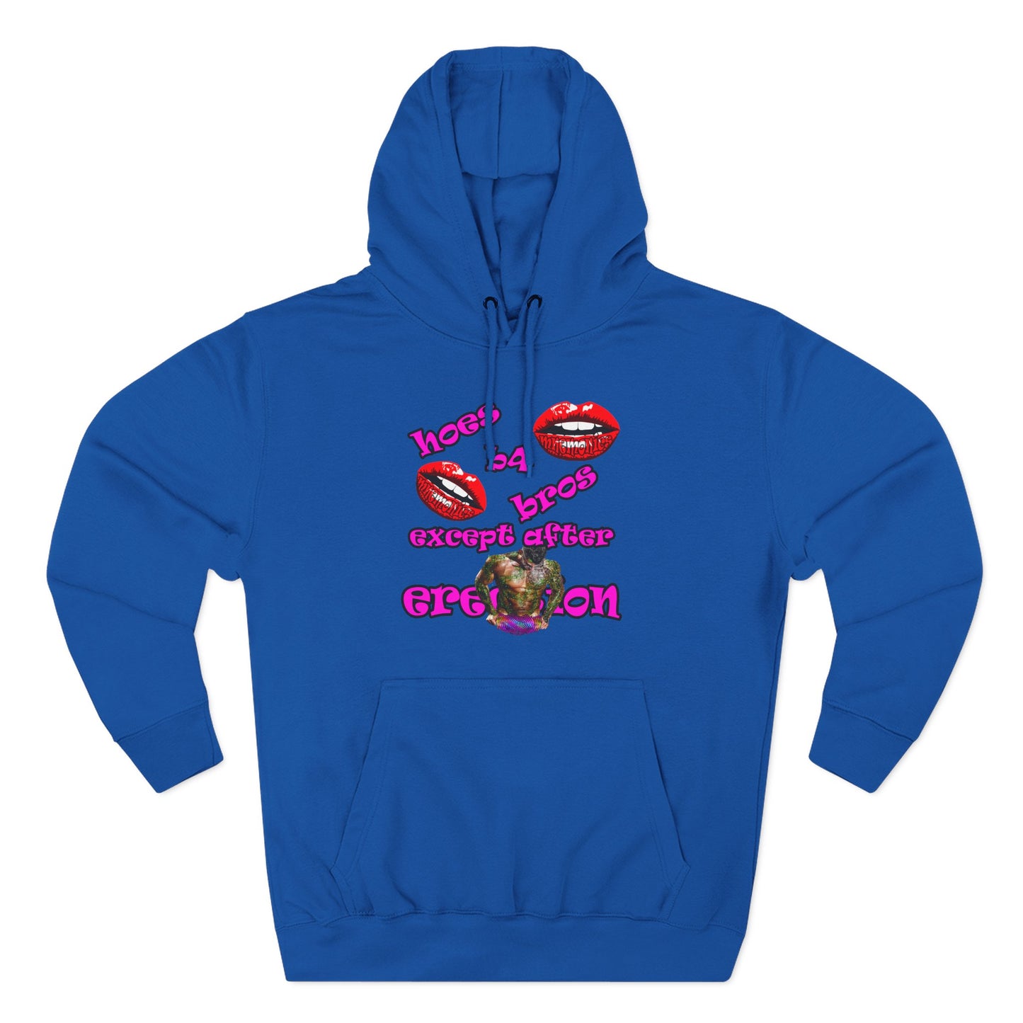 hoes b4 bros - Three-Panel Fleece Hoodie