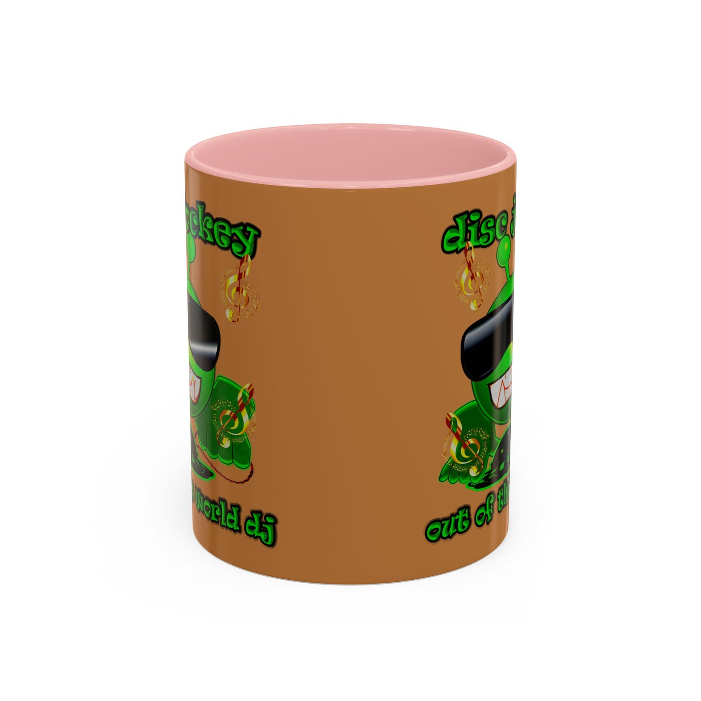 disc jockey - Accent Mug (light brown)