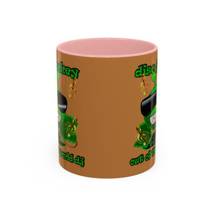 disc jockey - Accent Mug (light brown)