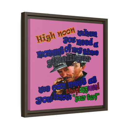 high noon - framed canvas art (light pink)