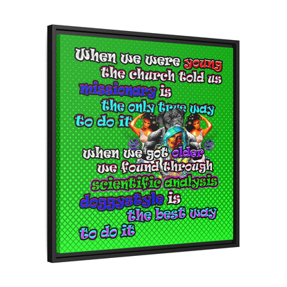 doggystyle - framed canvas art (logo green)