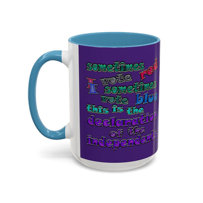 declaration of the independents - Accent Mug (purple)