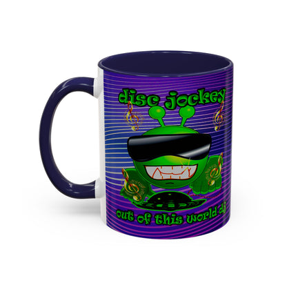 disc jockey - Accent Mug (purple wave)