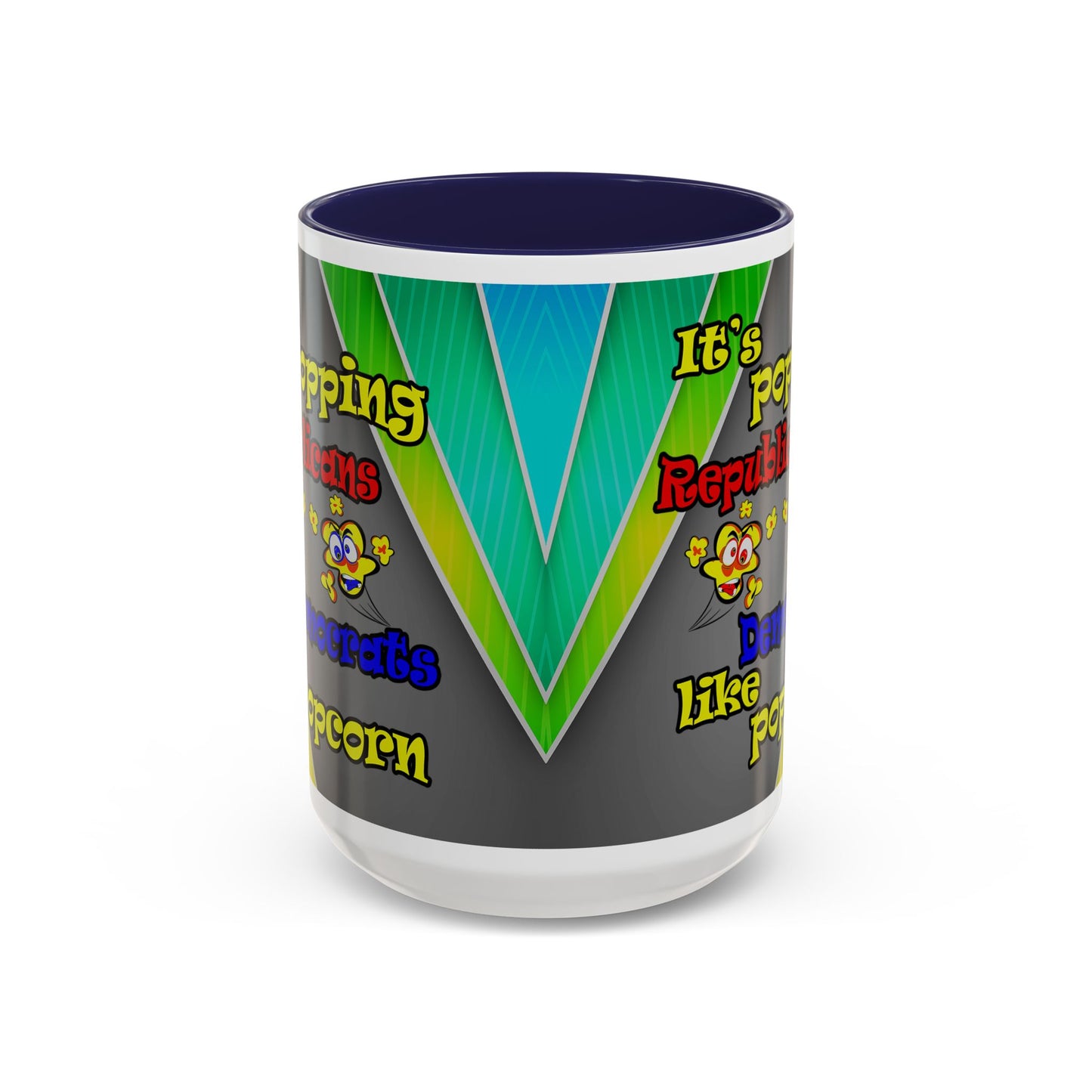popping like popcorn - Accent Mug (rainbow split)