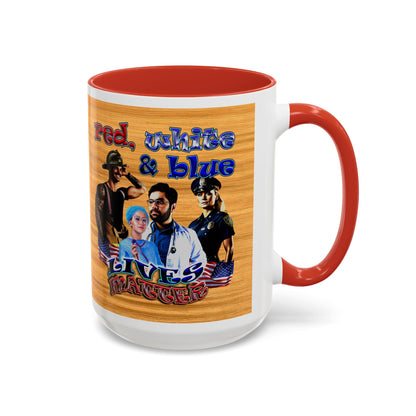 rw&b lives matter - Accent Mug (butterscotch wood finish)
