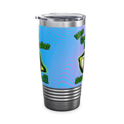 green monster - Ringneck Tumbler, 20oz (light blue-purple wave)