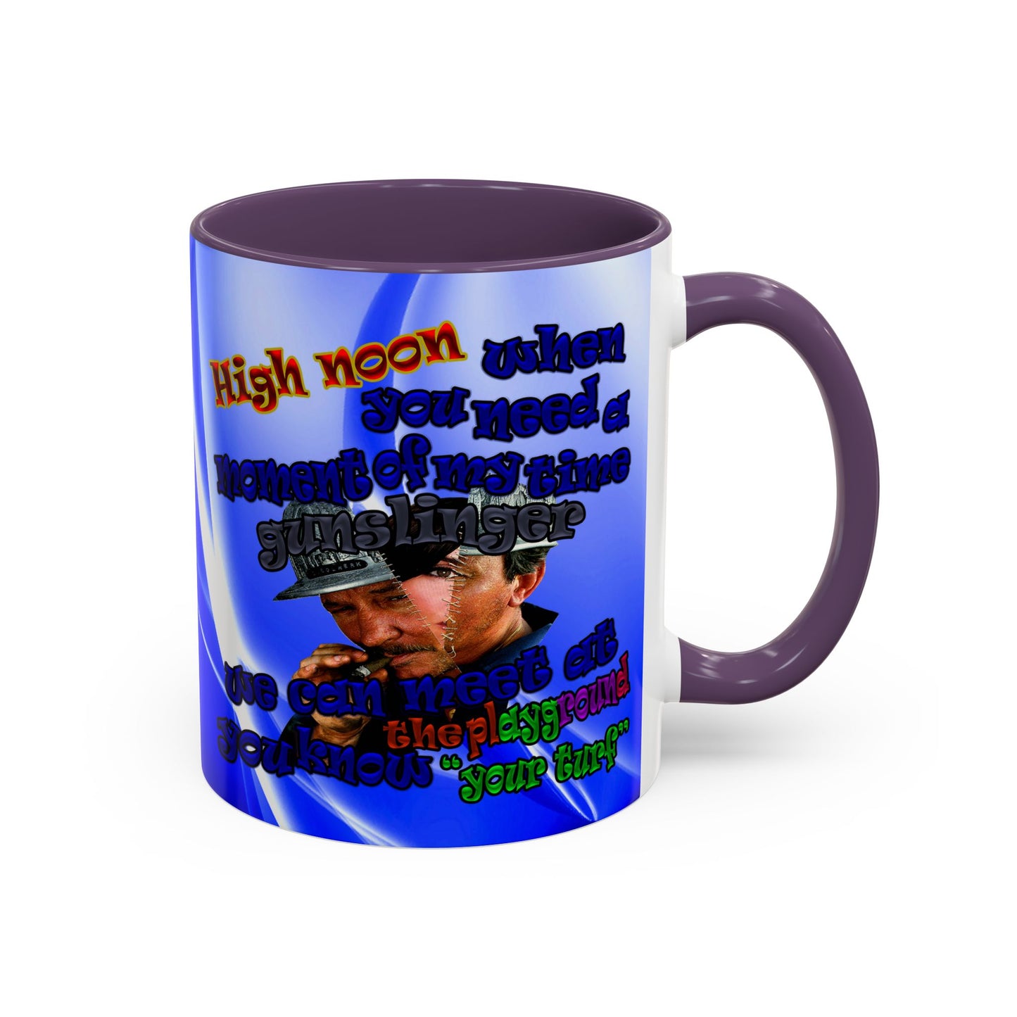 high noon - Accent Mug (blue-white wave)