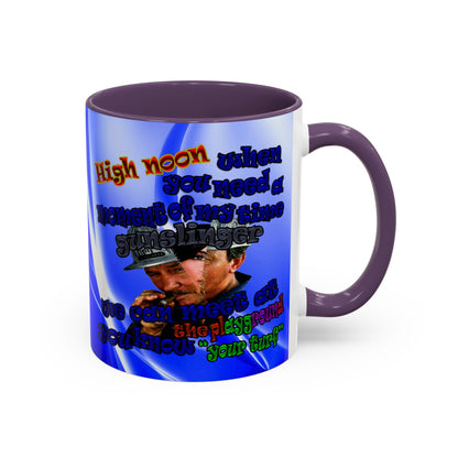 high noon - Accent Mug (blue-white wave)