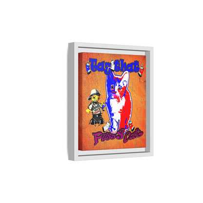 tag that - framed canvas art (burnt orange)