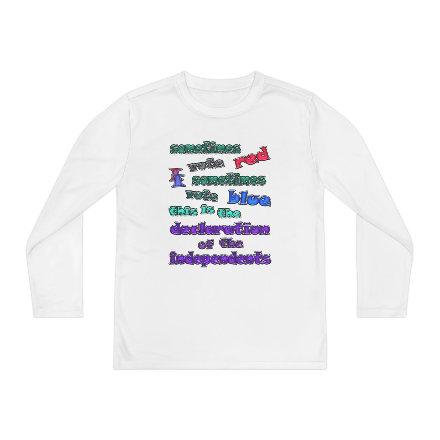 declaration of the independents - Youth Long Sleeve Competitor Tee