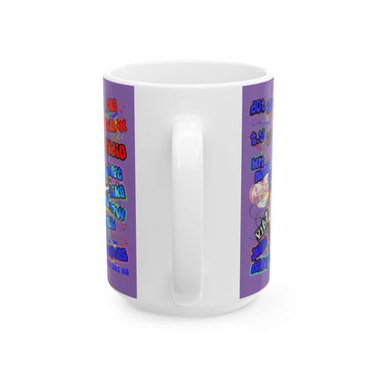 drop the beat - White Mug (light purple)