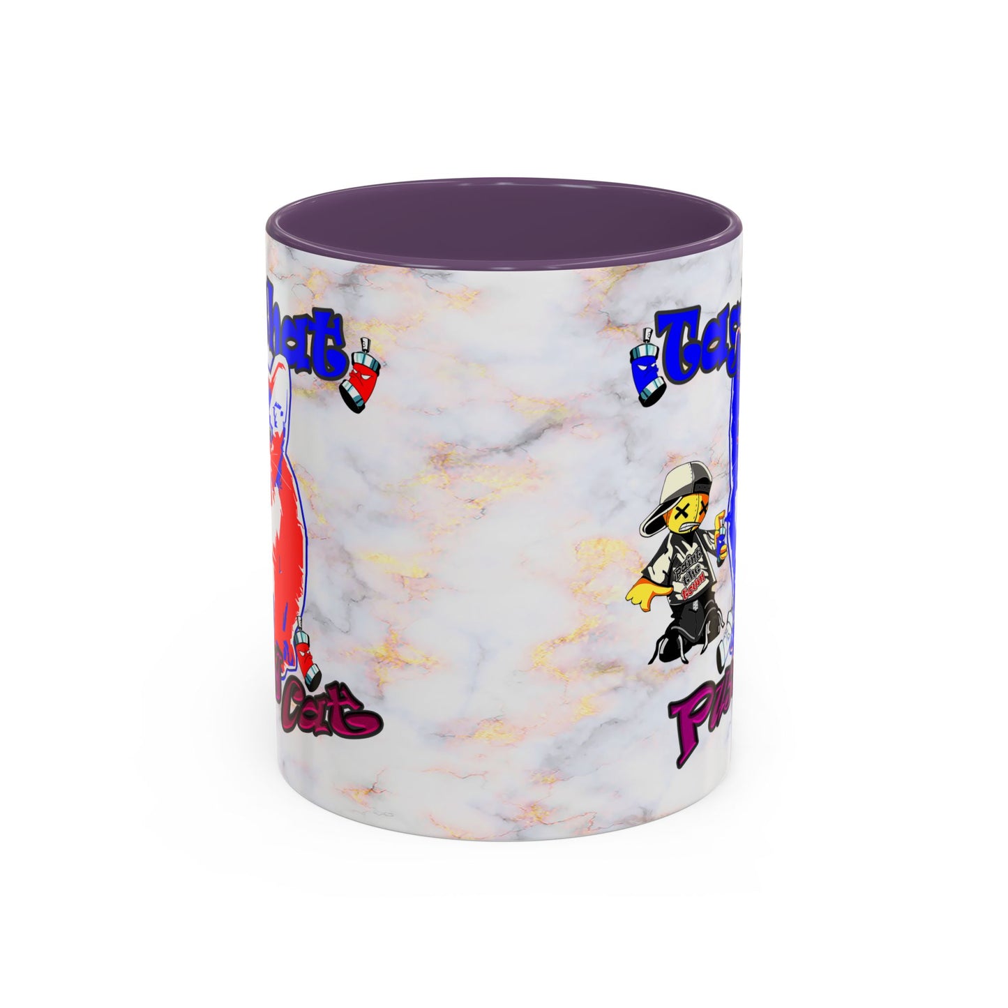 tag that - Accent Mug (white marble)