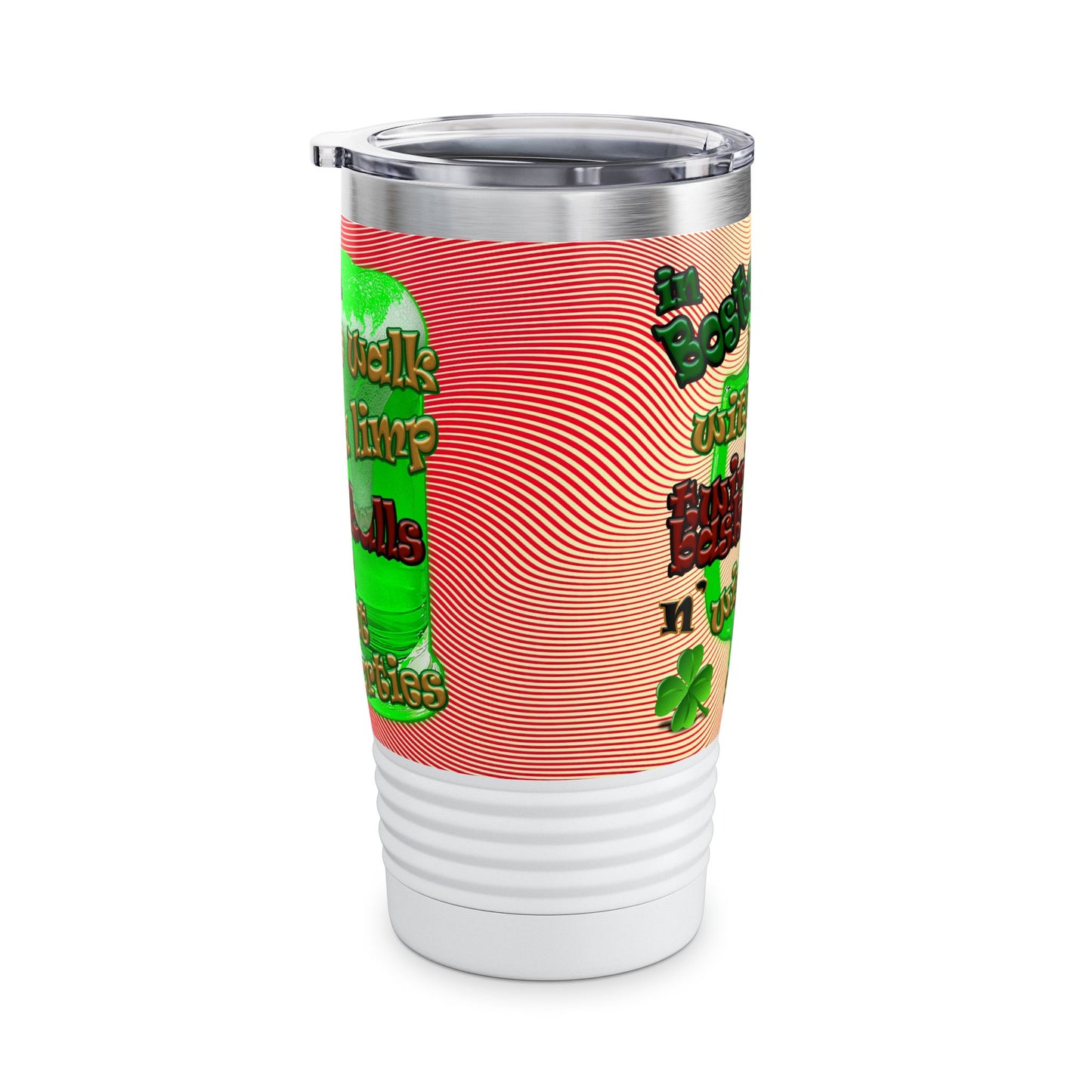 celtics logo - Ringneck Tumbler, 20oz (yellow-orange wave)