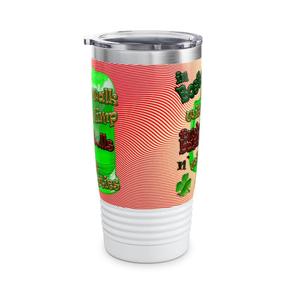 celtics logo - Ringneck Tumbler, 20oz (yellow-orange wave)