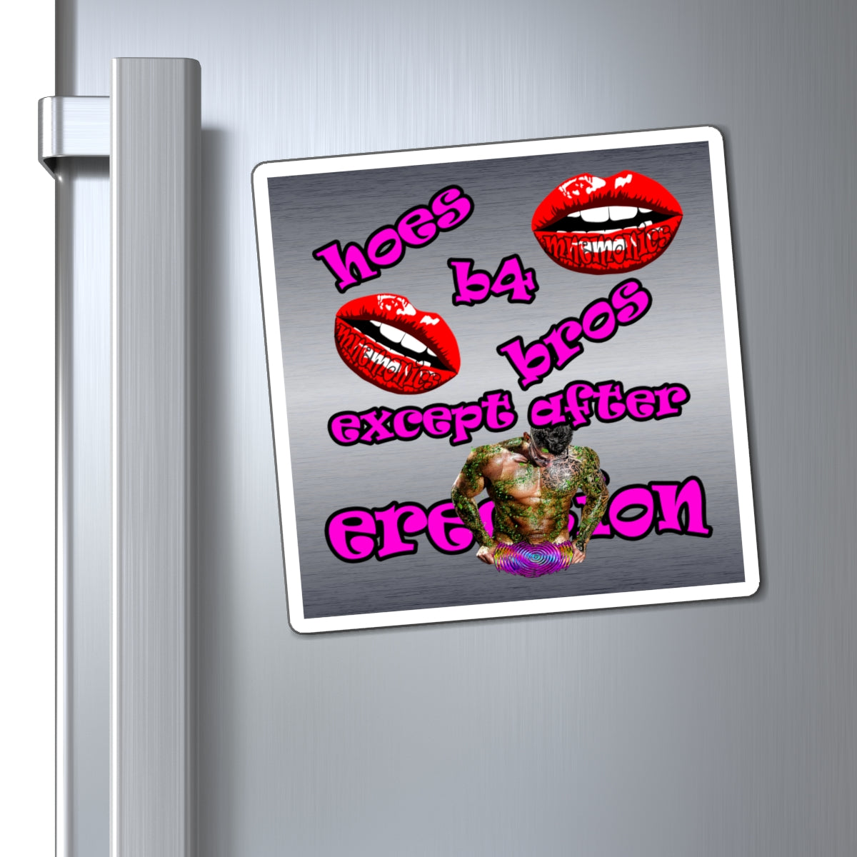hoes b4 bros - Magnets - (brushed nickel)