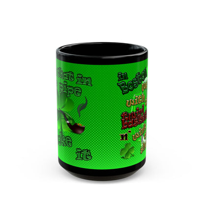 celtics logo - Black Mug (logo green)