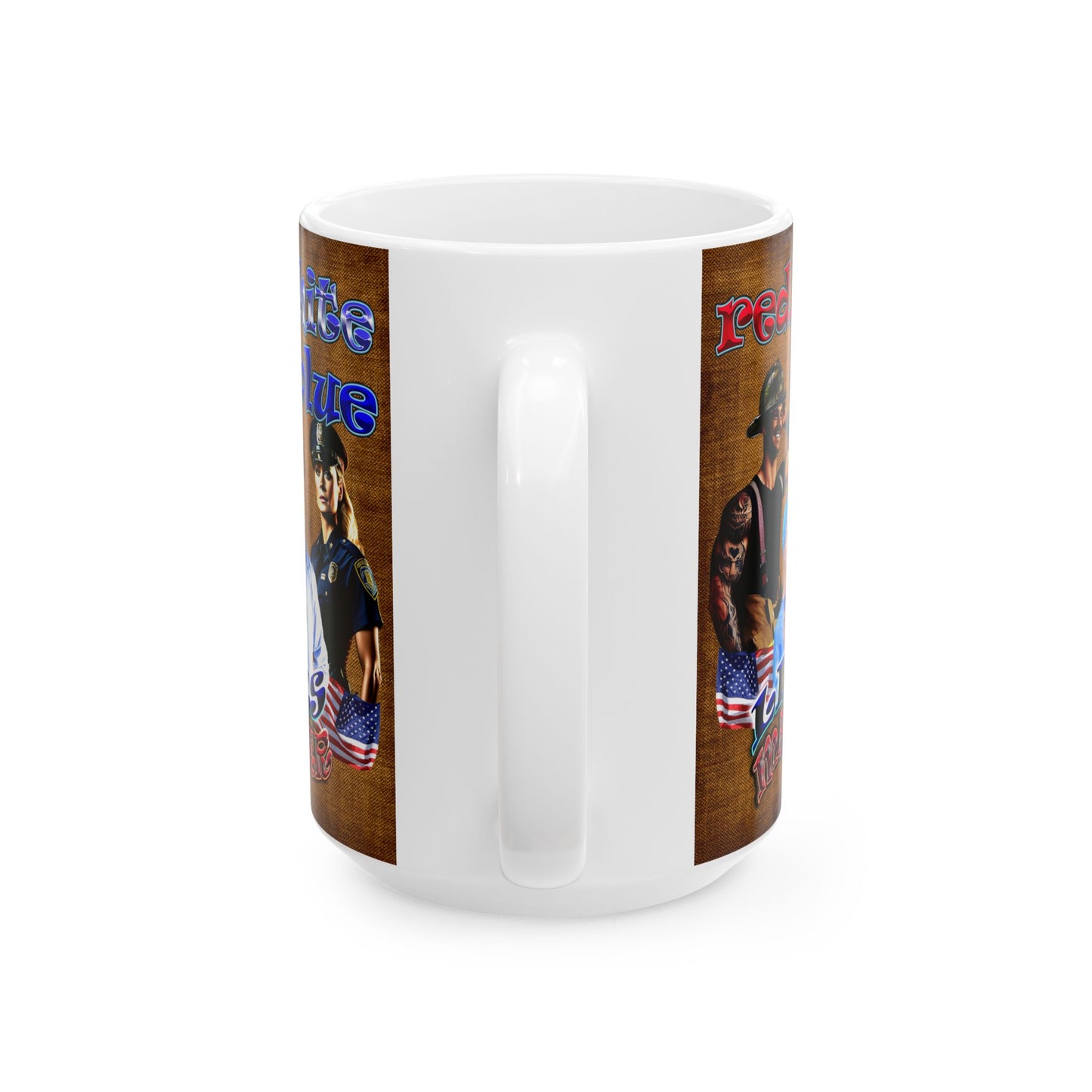 rw&b lives matter - White Mug (brown papyrus)