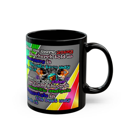 doggystyle - Black Mug (rainbow split)