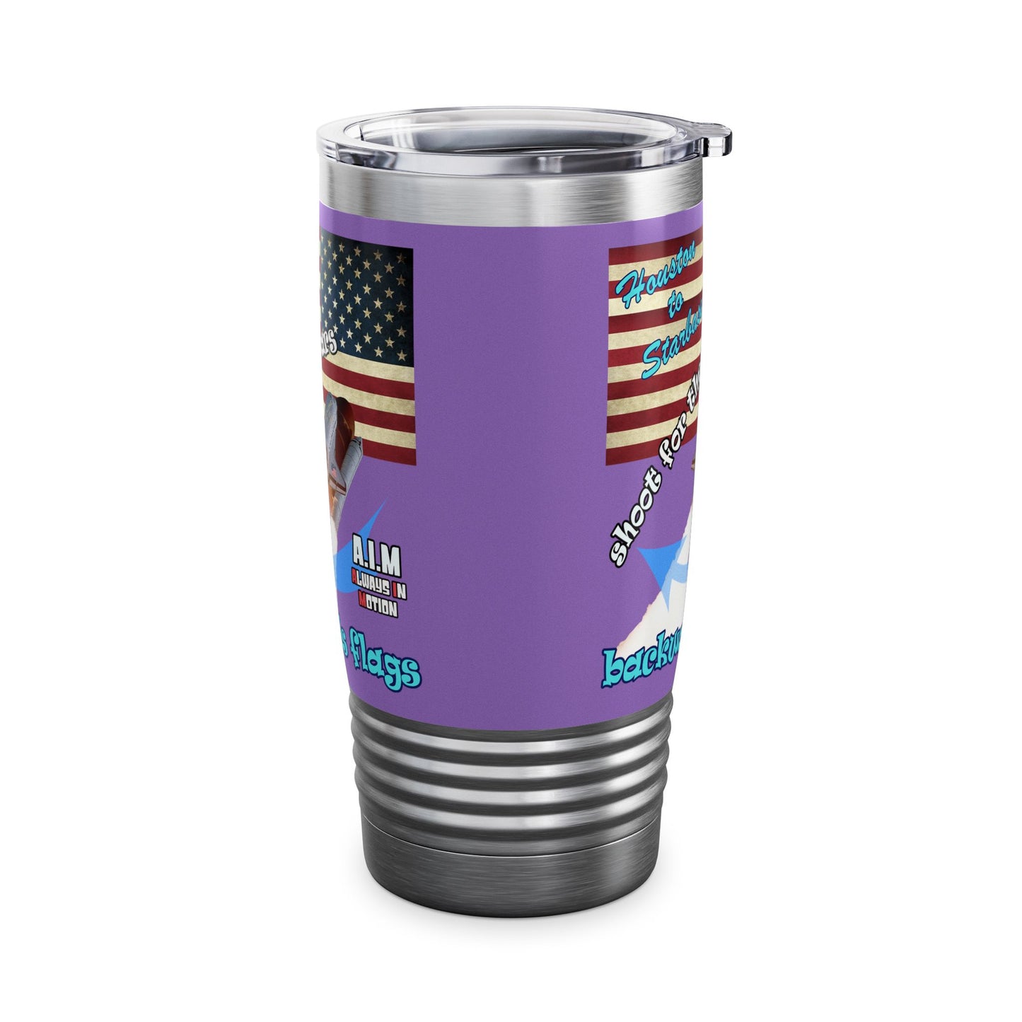 shoot for the stars - Ringneck Tumbler, 20oz (light purple)