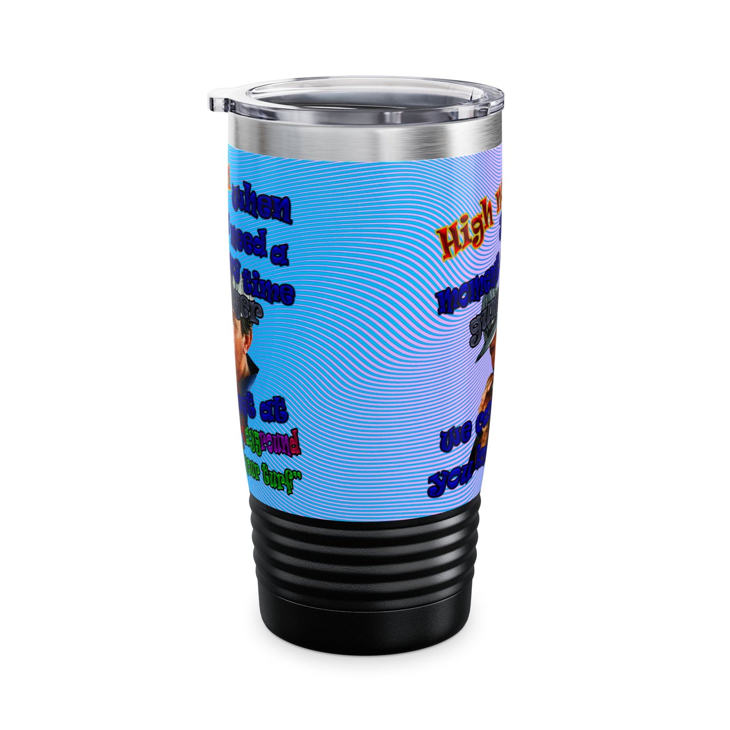 high noon - Ringneck Tumbler, 20oz (light blue-purple wave)