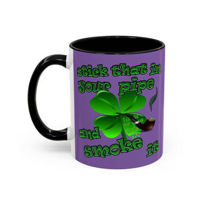 celtics logo - Accent Mug (light purple)