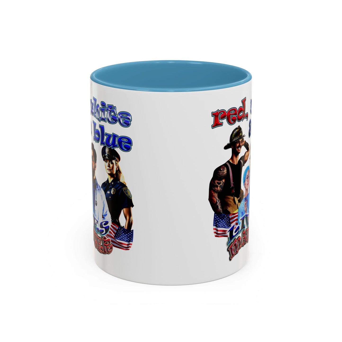 rw&b lives matter - Accent Mug (white)