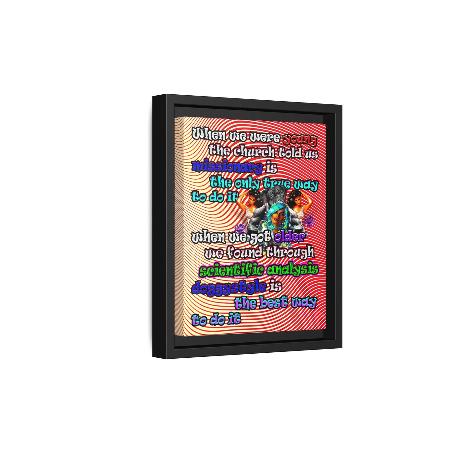 doggystyle - framed canvas art (yellow-orange wave)