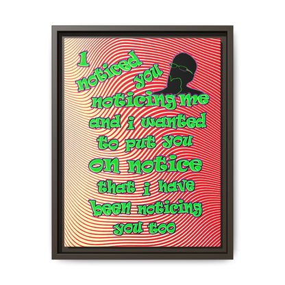 noticed you noticing - framed canvas art (yellow-orange wave)