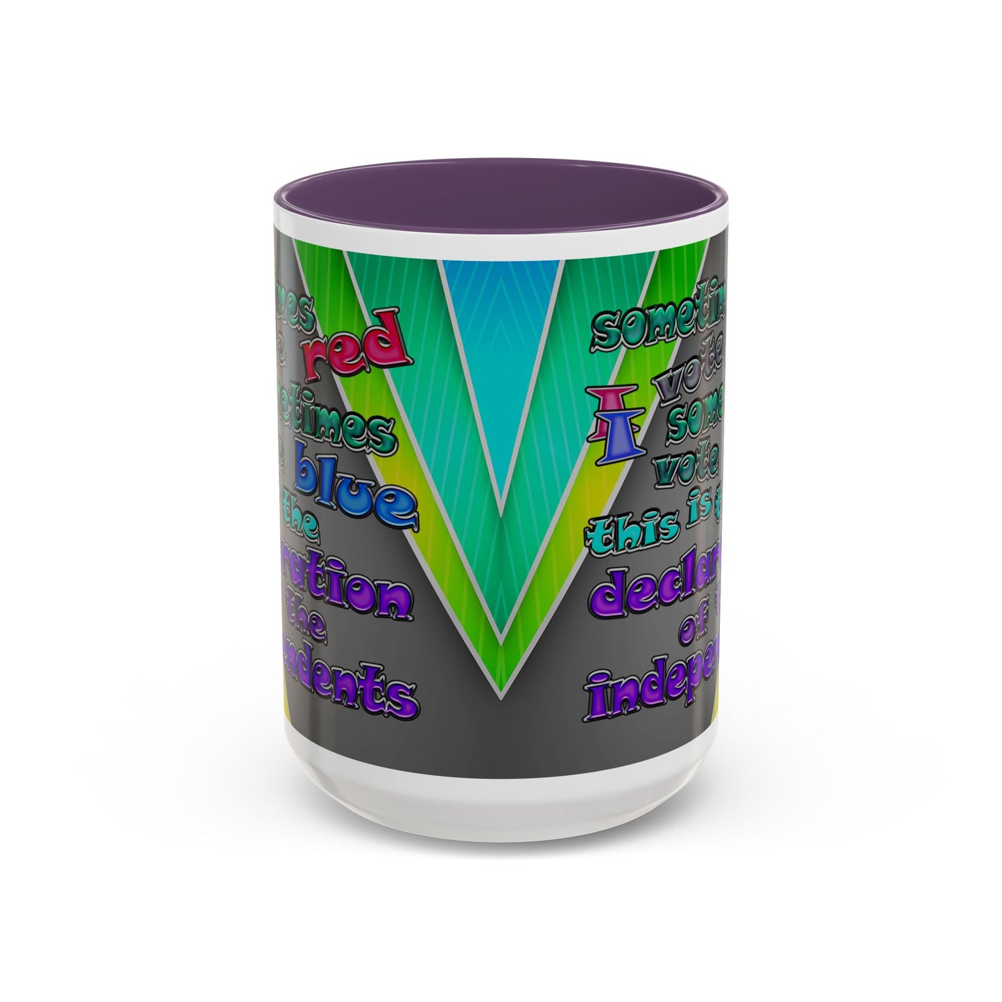 declaration of the independents - Accent Mug (rainbow split)