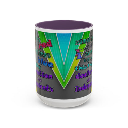 declaration of the independents - Accent Mug (rainbow split)