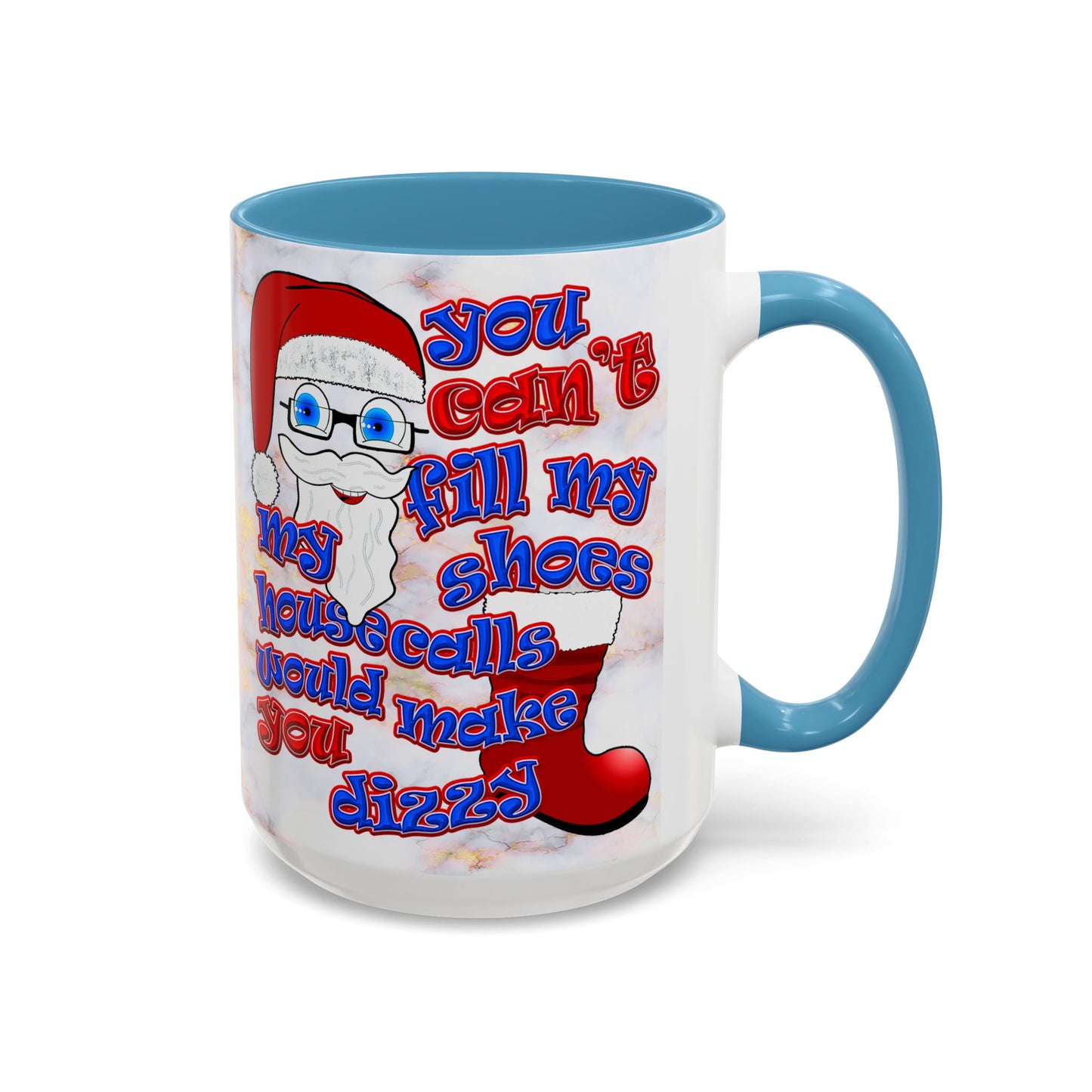santa's shoes - Accent Mug (white marble)