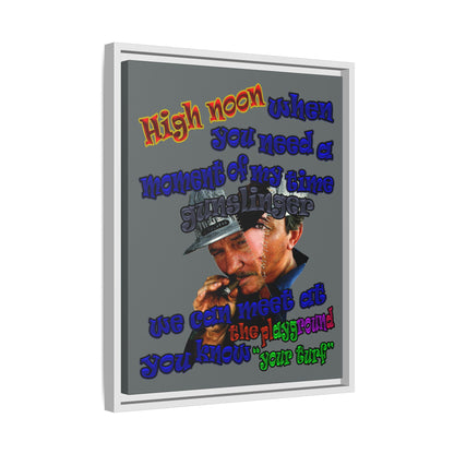 high noon - framed canvas art (dark grey)