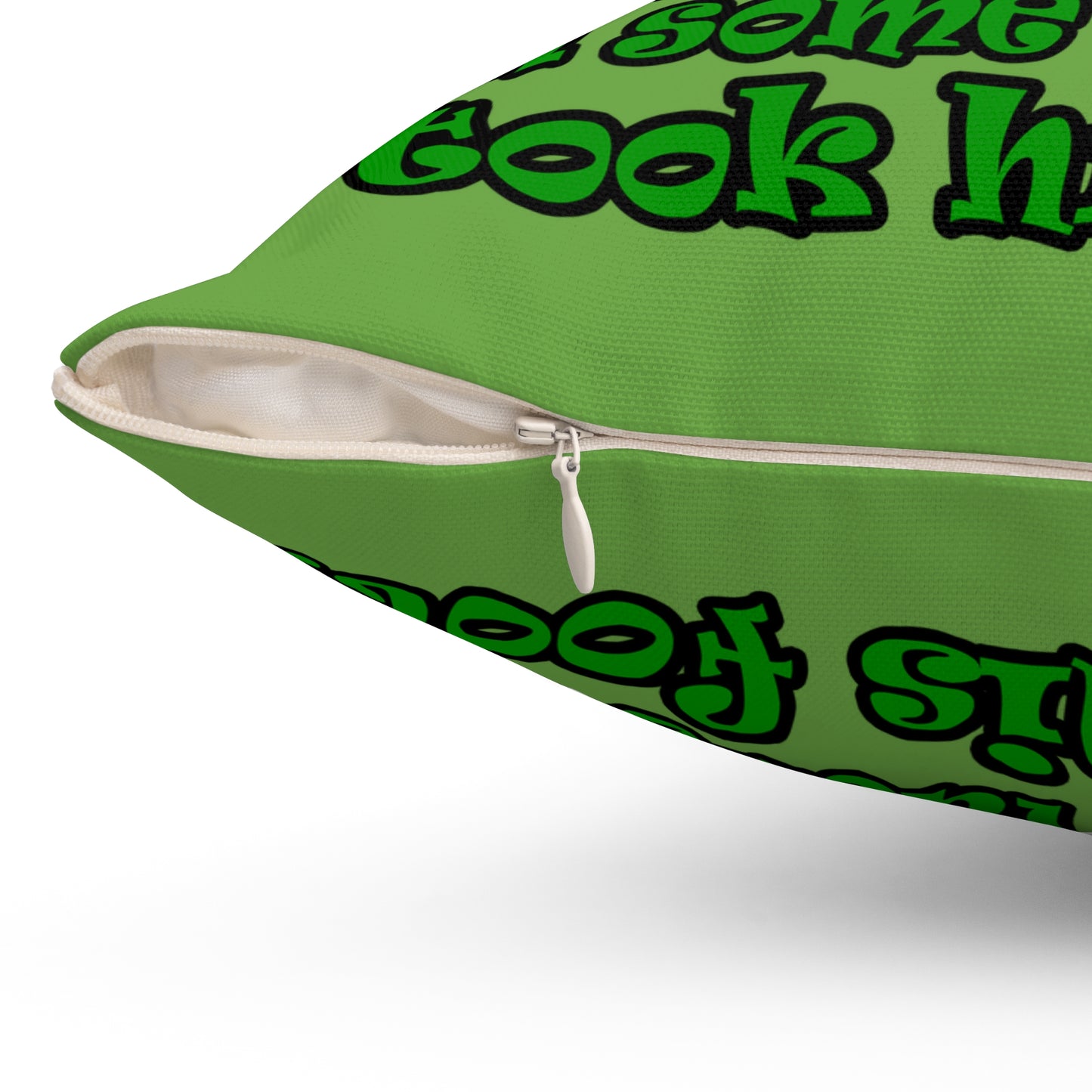 turtle race - Spun Polyester Square Pillow - (green)