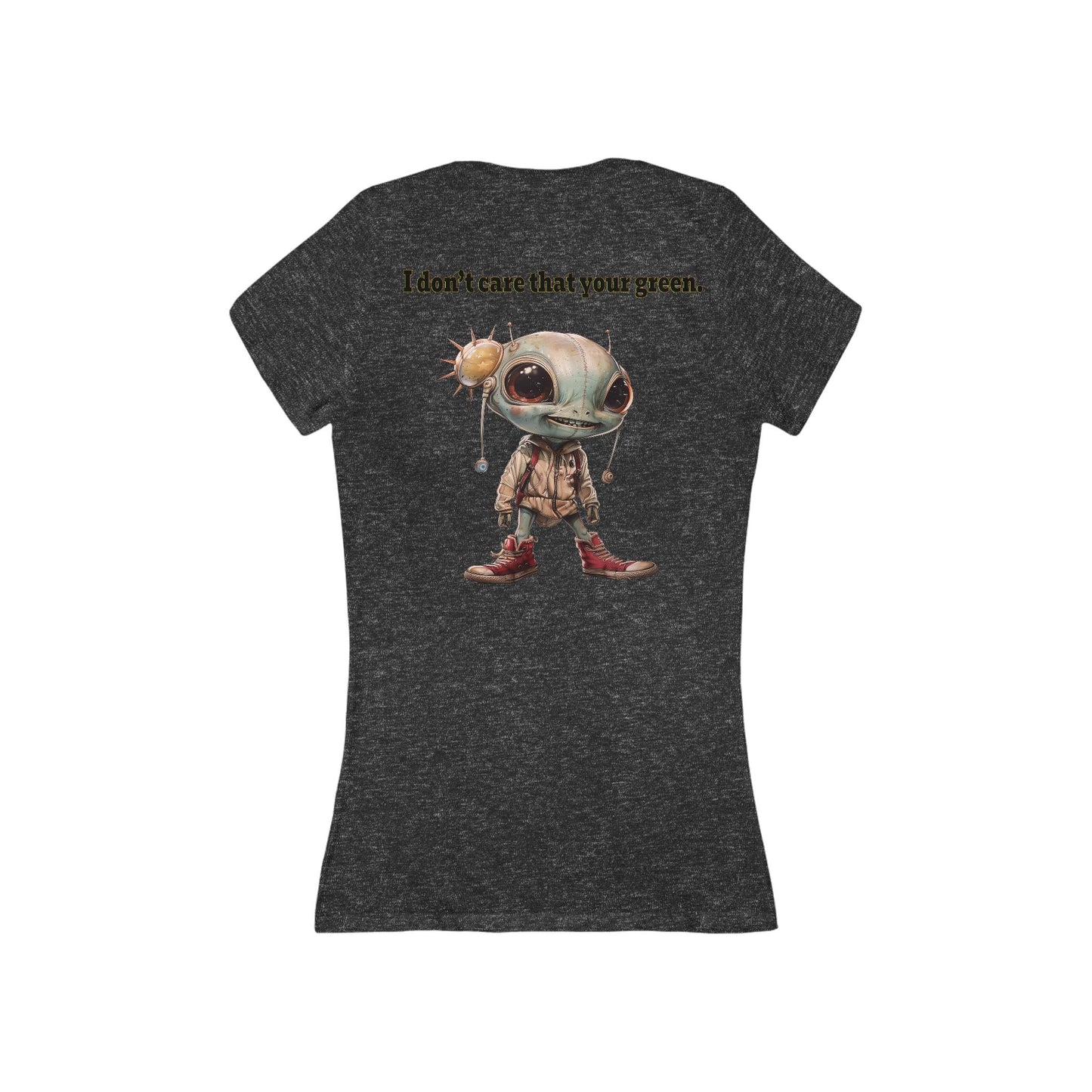 I don't care that your grey - Women's Jersey Short Sleeve Deep V-Neck Tee