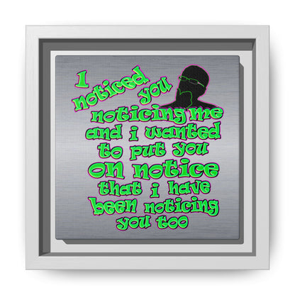 noticed you noticing - framed canvas art (brushed nickel)